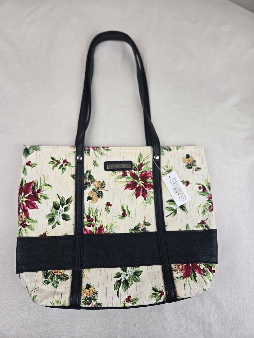 New Longaberger Homestead Christmas Purse Tote NWT